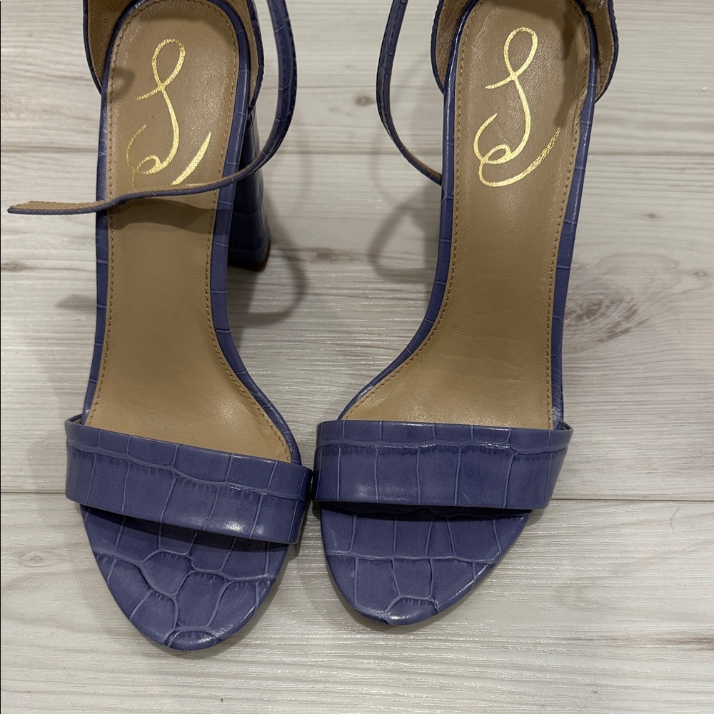 Sam Edelman Purple Croc-Embossed Heels